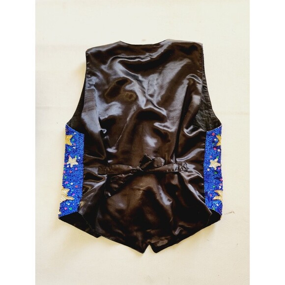 Vintage Bali Gem  Sequin Vest Button Up Christmas Angel Holiday Religious Small - Picture 3 of 7